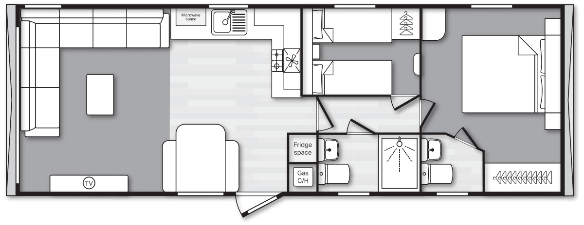 SWIFT mobilný luxusný dom Royan 35 x 12 2 Bedroom reut.sk